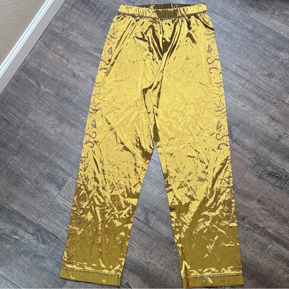 Taylor Swift Other - Taylor Swift Fearless Gold pajama Pants with Embroidery